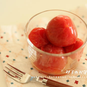「トマトのメープルシロップ漬け」のレシピ｜子どものベジおやつ