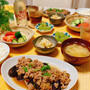 お茄子のそぼろの夕ご飯