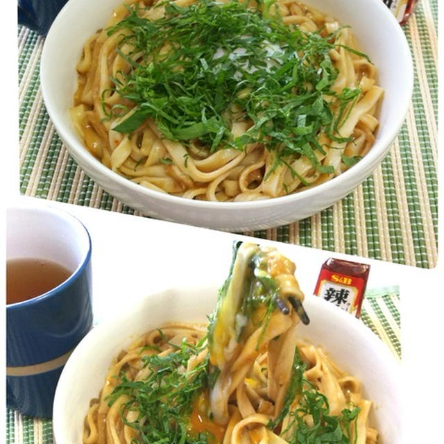 煮汁の残りをアレンジ♪坦々風きしめん