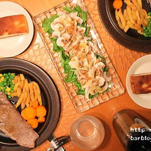 ストウブで『ステーキ』の夜ごはん。