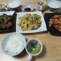 昨夜は豚コマ唐揚げや野菜チヂミなど～