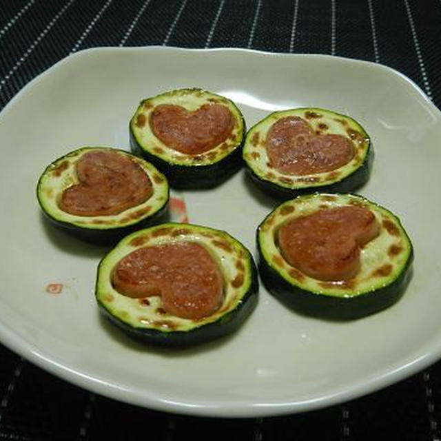 スパムとズッキーニで2品・・そして・・いつもありがとー♪