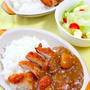 ささみフライのせ中辛カレー