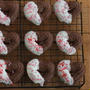 バレンタイン★ハートのチョコがけ絞りクッキーと配り用ラッピング