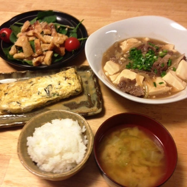 昨夜は肉豆腐など～とまた・・・