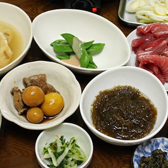 晩ご飯５連発　初めての「鶏の玉ひもの煮物」など