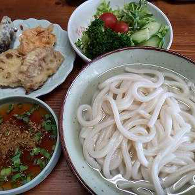 釜揚げうどんの昼ご飯