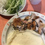 鶏もも肉の塩焼きを使って、北京ダックもどき