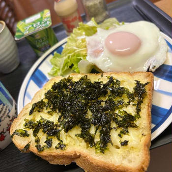 6.21【お家ごはん・朝】ミルクパンシュレッド焼き❣️ﾃﾞｽ。真夏日32℃