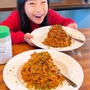 チキンのトマト煮の残りでトマトパスタです！！