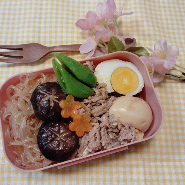 そぼろ煮丼のっけ弁当【時短弁当】   #平日お昼ご飯はお弁当or外食