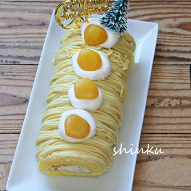 クリスマス2019＊モンブランロールケーキ