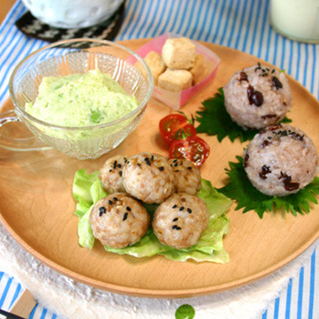 ごはん入りもちもちくるみ肉団子＆ふわふわ枝豆豆腐まんじゅう！！