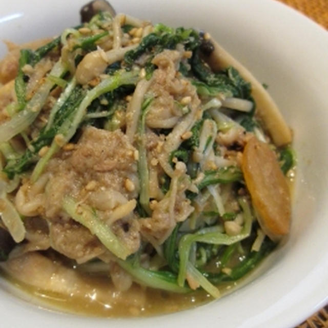簡単♪どっさり水菜とツナきのこ炒め