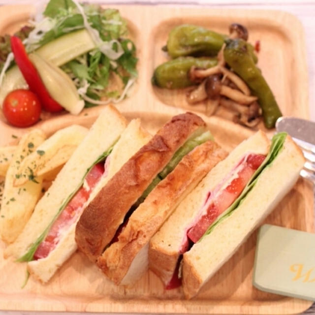 朝カフェ☆自家製パンでＢＬＴサンドのモーニング 阿波おどり～