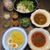 中村屋カリーサラマン・711チキンスープカレー・茹玉子ターメリックライス・辣韮福神漬ドライオニオ