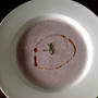 紫白菜のスープと昨日のサラダと。