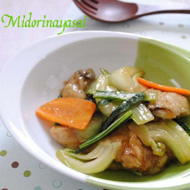 今週のレシピ「チンゲン菜と牡蛎の中華炒め」
