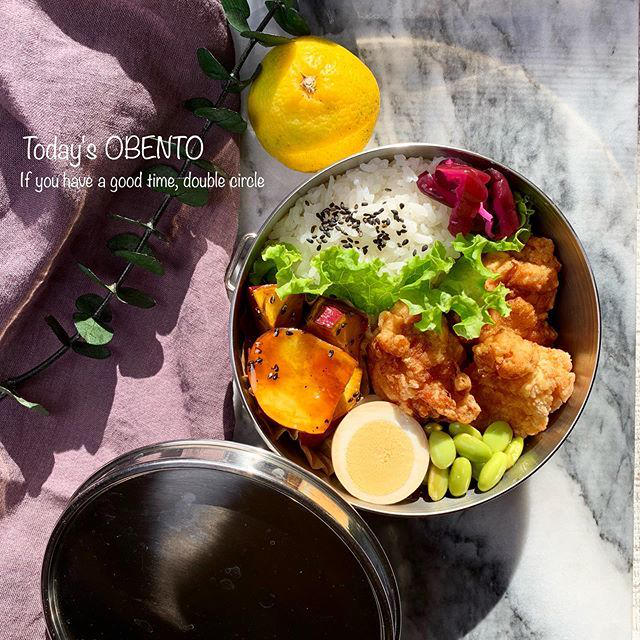 鶏もも肉の唐揚げ弁当♡【#お弁当#唐揚げ】
