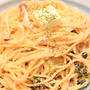 夫が食べそこなった物フライパンひとつで明太パスタ作りました＾＾