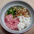 マグロのたたきと刻み長芋の小鉢