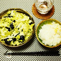 キャベツの海苔和え。