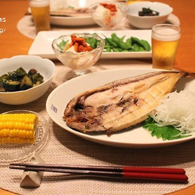 『干物ホッケ』とストウブで『小さいおかず』の献立。
