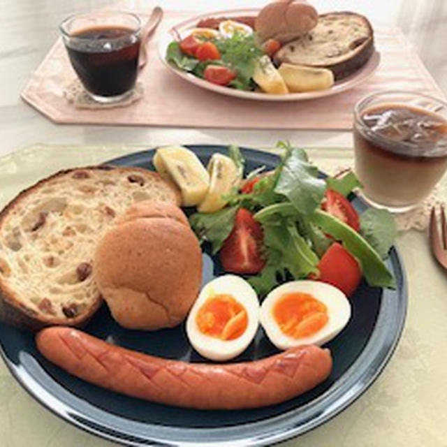 ワンプレートな朝食と　元気な母♪