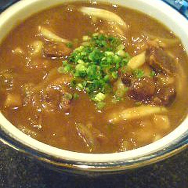 夜のカレーうどん。げそ天うどん。コンビニの話