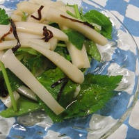 かまぼこと三つ葉の塩昆布わさび醤油あえ