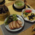 ミカゲヤの焼豚と中華おこわの晩ご飯　と　ノリウツギ　ライムライトの花♪