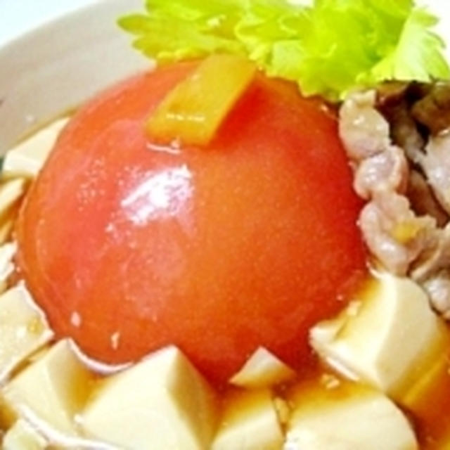 トマトの熱々ヘルシーあんかけ