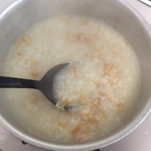 来週はシンプルな中華粥