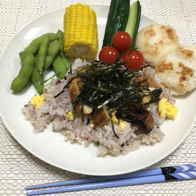 ワンプレート夕飯DE土用の丑の日