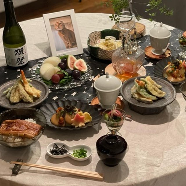 ひなちゃんと、うなぎの宴の夜ごはん
