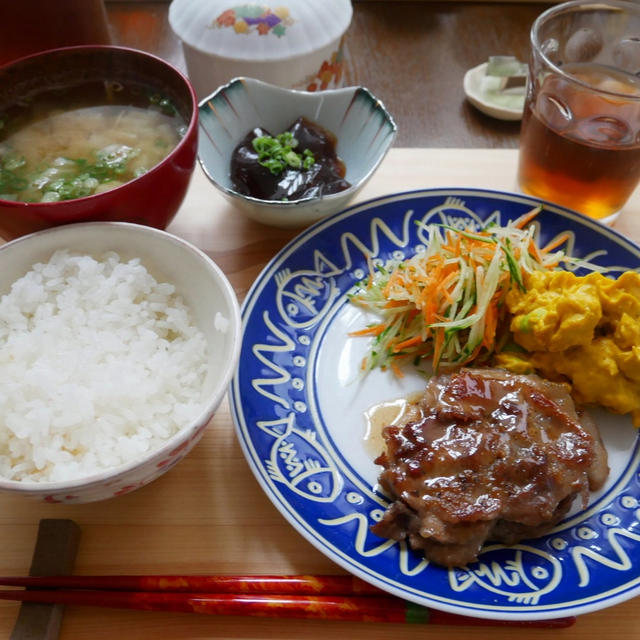 ミルフィーユ豚肉のだしまろ酢照り焼き、昨日の晩ごはん