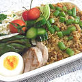 カレー炒飯弁当。登るあんこ