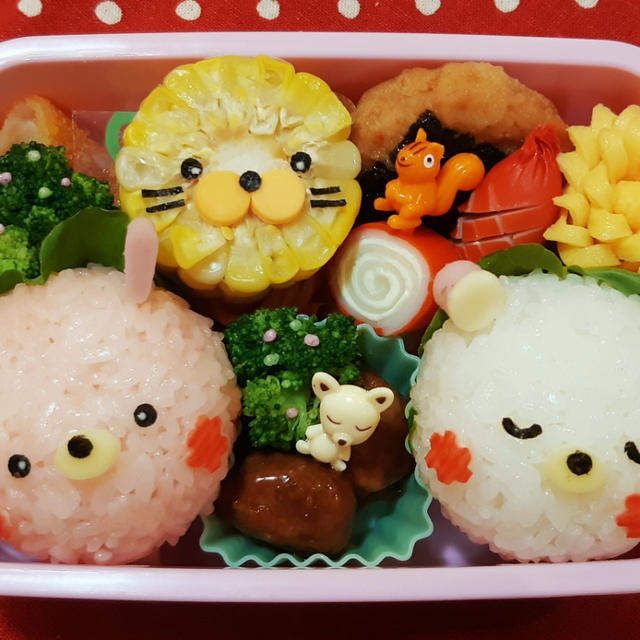 キャラ弁**動物いっぱい♡