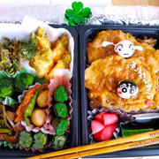 クレヨンしんちゃんボリューミー弁当♪シロもいる(*´艸`*)＆砂川市「ナカヤ菓子店」で買ったもの♪