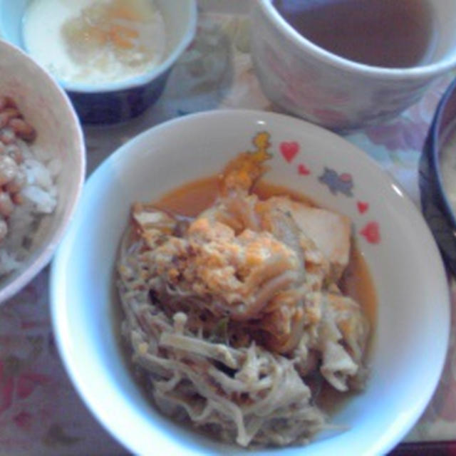 今朝は、生姜ずくしの朝ご飯♪
