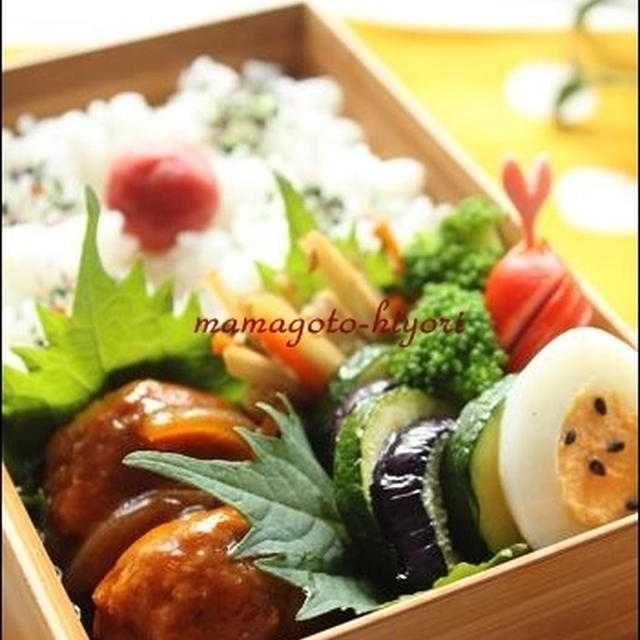 【みそデミ煮込みハンバーグのお弁当♪】