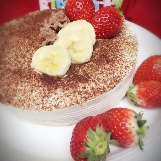 父さんの誕生日ケーキはティラミス風バナナケーキに By ヨウさん レシピブログ 料理ブログのレシピ満載