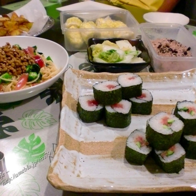 ウチご飯～お昼に食べた手巻き寿司食材をリメイク２品！