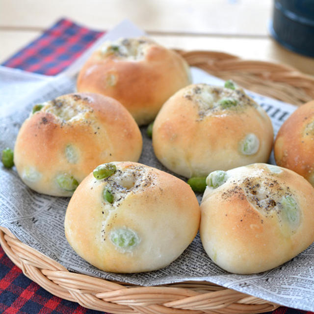 春恋枝豆バターパン。【お食事パン・シンプル・おすすめ強力粉】