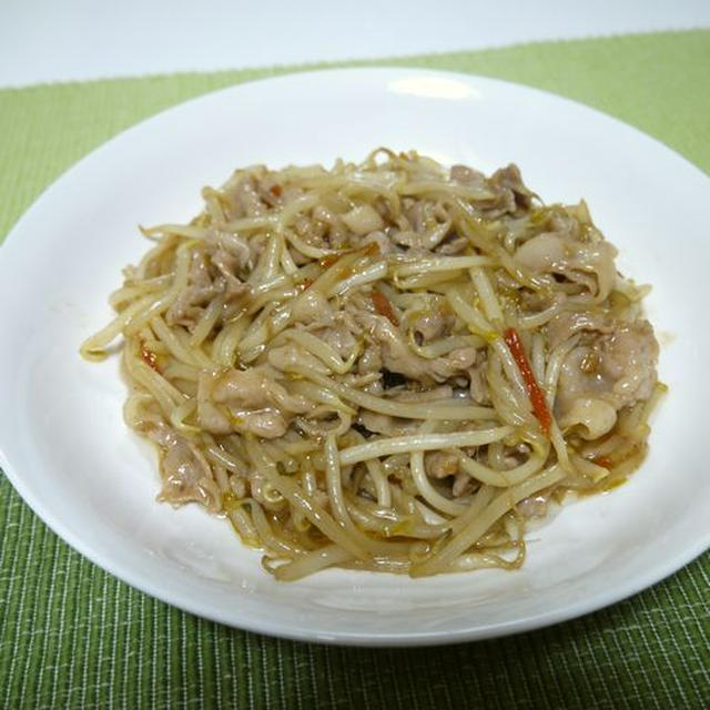 【うちのごはん】もやしのにんにく醤油炒め♪