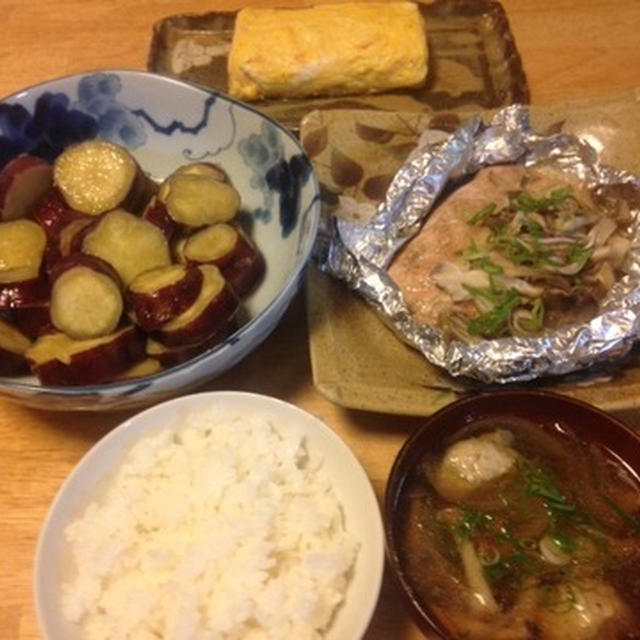 昨夜は鮭のホイル焼きなど～