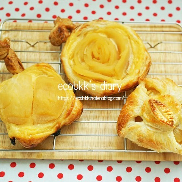 【スイーツづくり】アップルパイとモンブランパイ/Apple Pie & Mont Blanc Pie/พาย