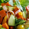 【Ｗとろ実ジュレドレでいただく野菜と柿のサラダパフェ】簡単で美味しいです♪ by あきさん