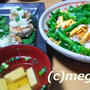 菜の花とツナでちらし寿司＆豚つくねのおろしのせの夕食＆ヨーグルトをペロリのムギ＆今日のおやつ