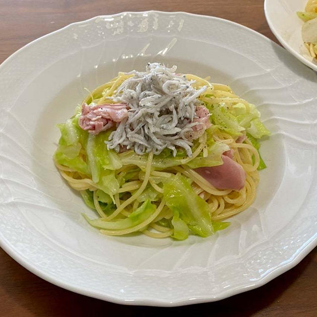 春キャベツと生ハムとシラスのパスタ ♪